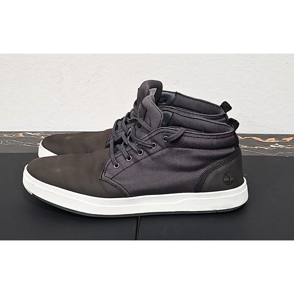 Timberland men's davis square's chukka shoe Medium Grey Nubuck 13